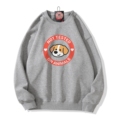 NICHT AN TIEREN GETESTET – Modakawa Sweatshirt mit Welpenmotiv - Grey - 5XL - image 3