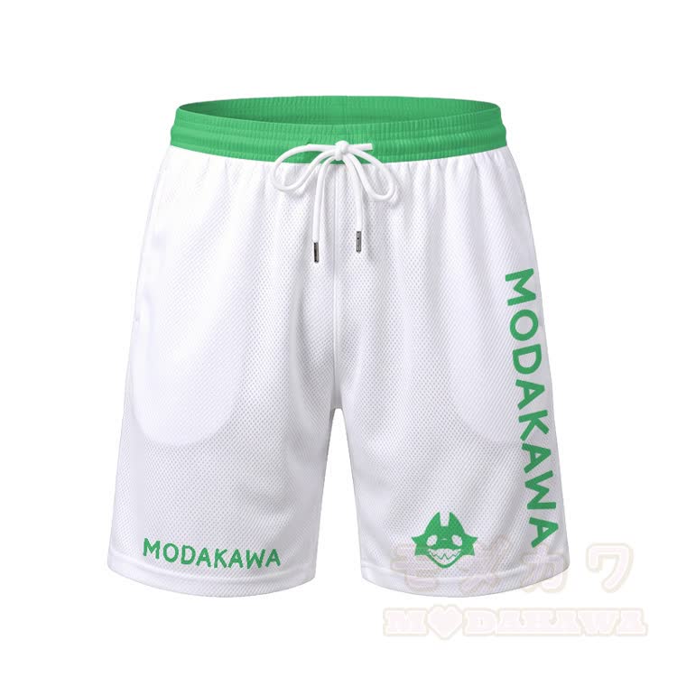 MODAKAWA X TiramisuRat Rat Face Graphic Herren-Sport-T-Shirt mit Kordelzug und passender Shorts - Weiße Shorts - 5XL - image 11