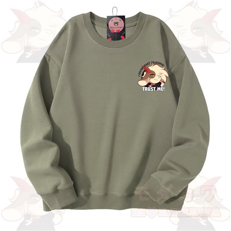 MODAKAWA X zarckets TRUST ME Fuchs-Grafik Unisex-Sweatshirt - Hellgrün - 3XL - image 12
