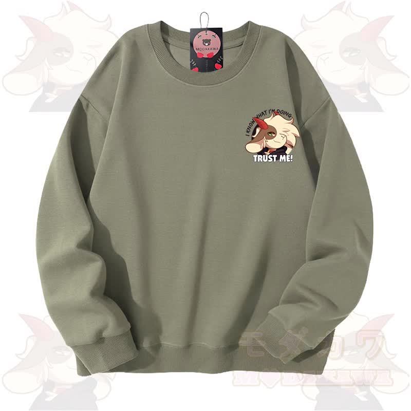 MODAKAWA X zarckets TRUST ME Fuchs-Grafik Unisex-Sweatshirt - Hellgrün - 3XL - image 12