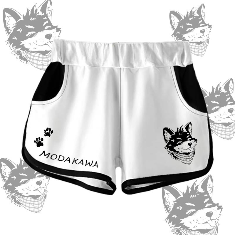 MODAKAWA Gradient Tongue-Out Koda Graphic Shorts - White - 5XL - image 6