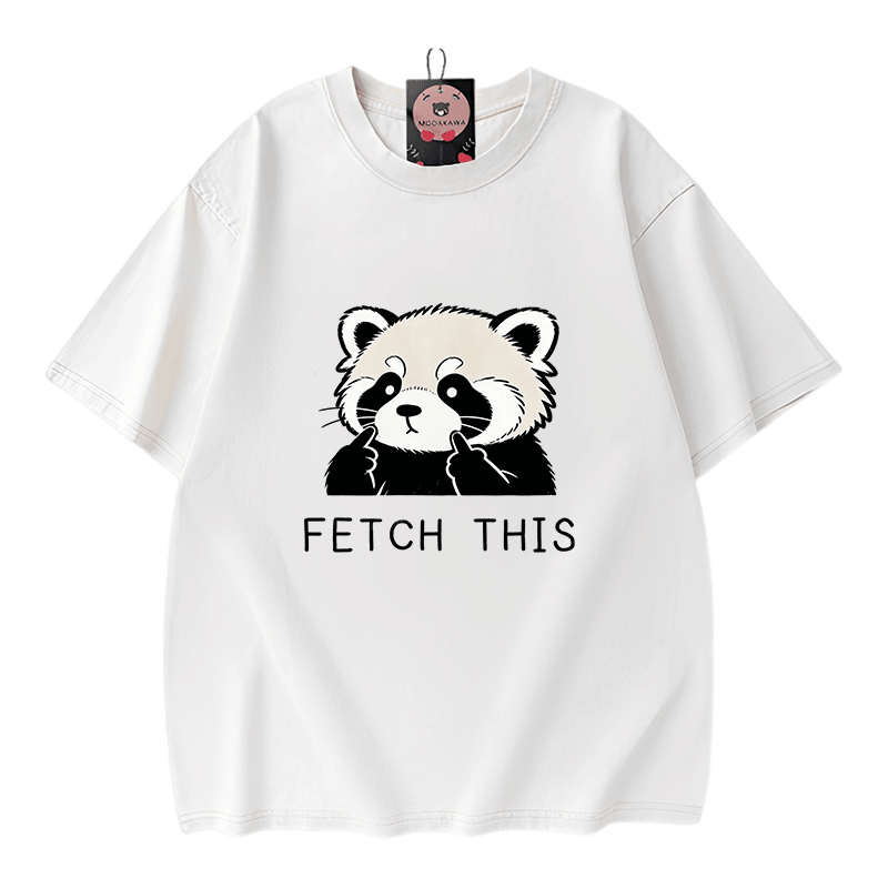 Hol dir dieses Panda-Grafik-Modakawa-Vintage-T-Shirt aus 100 % Baumwolle (gewaschen). - White - 5XL - image 3