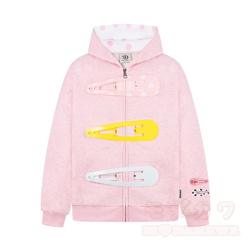 Hochwertiges, langlebiges Set aus Hoodie, Rock und Strasssteinen mit bunten Pins und Sternenmuster – zweiteilig - Rosa Hoodie - XL - image 7