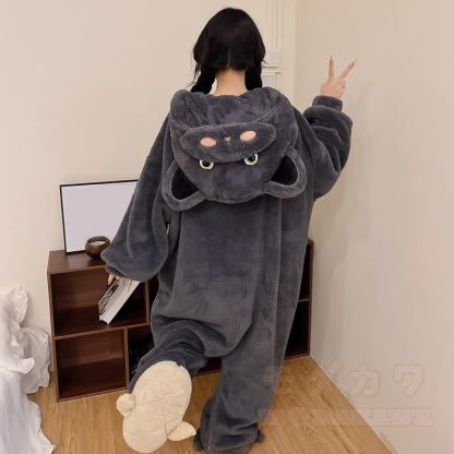 Nilpferd-Plüsch-Kapuzen-Einteiler-Schlafanzug - image 6