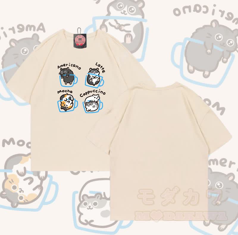 Modakawa T-Shirt mit Mausmotiv aus 100 % Baumwolle - Aprikose - 5XL - image 6