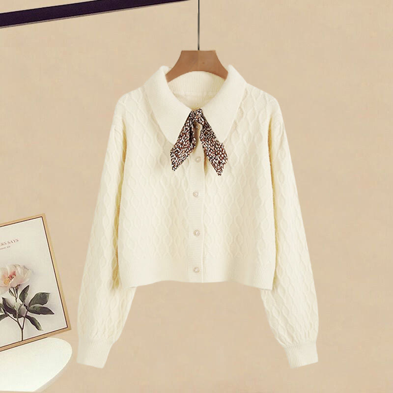 Strickkleid mit Gürtel, strukturierter Strickrock, passendes Outfit - Beige Sweater - XL - image 3