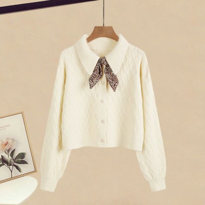 Strickkleid mit Gürtel, strukturierter Strickrock, passendes Outfit - Beige Sweater - XL - image 3