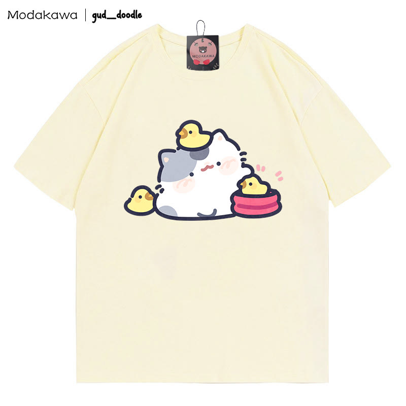 MODAKAWA X gud_doodle T-Shirt mit Kitty-Küken-Print - Apricot - 5XL - image 7