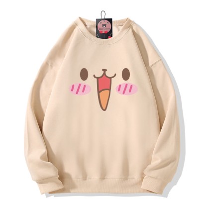 Sweatshirt mit Hasenprint und Rundhalsausschnitt - Apricot - 5XL - image 5