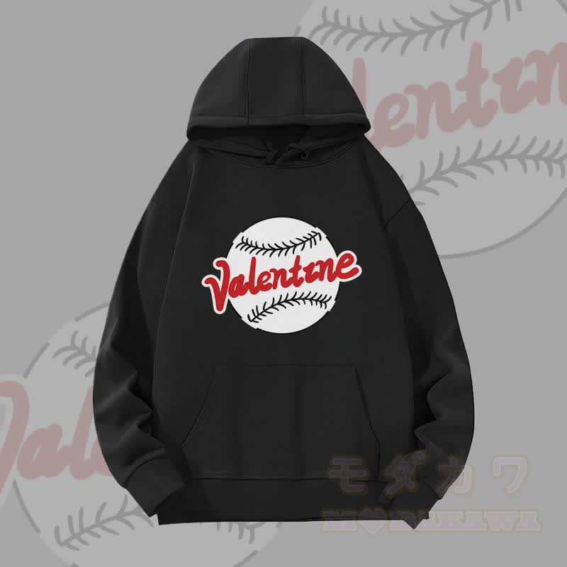 MODAKAWA VALENTINE Baseball Graphic Heavyweight Hoodie - Schwarz - 2XL - image 4