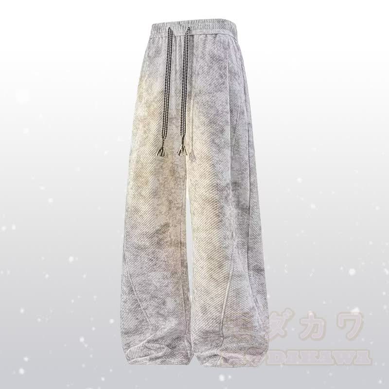 Zweiteiliger Strickpullover mit Farbverlauf und Rissen, dazu eine fleecegefütterte Hose - Weiße Hose - 4XL - image 12