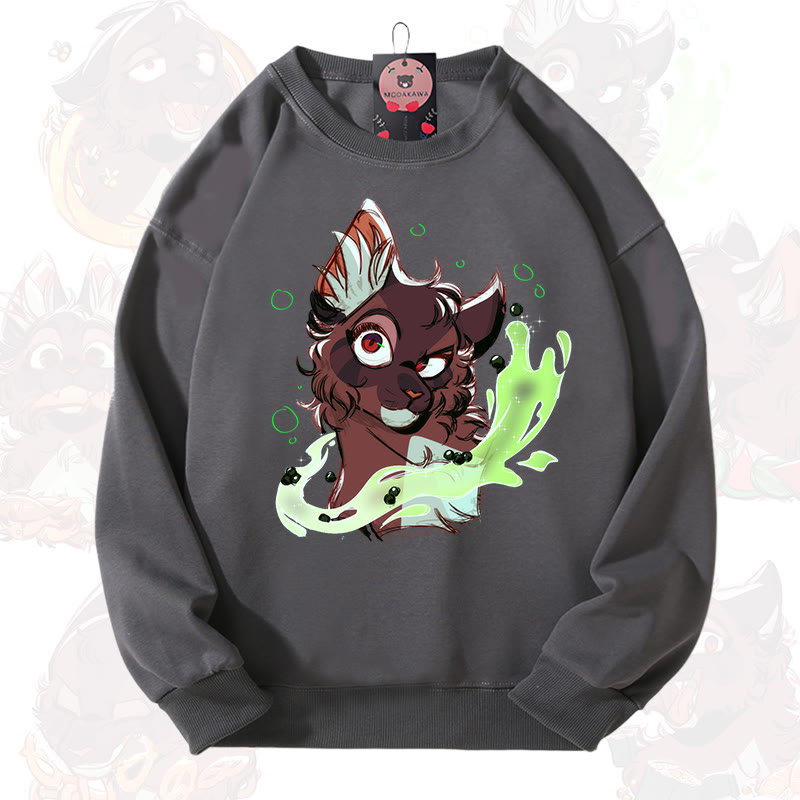 MODAKAWA X aridarchen Fox Graphic Unisex Sweatshirt - Grau - 3XL - image 11