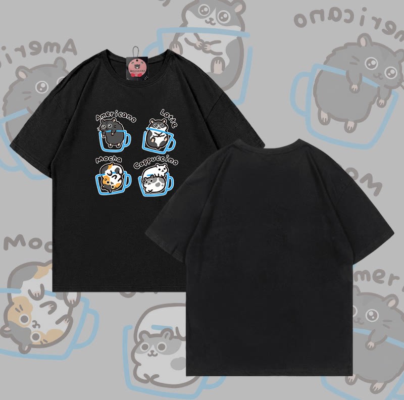 Modakawa T-Shirt mit Mausmotiv aus 100 % Baumwolle - Black - 5XL - image 3