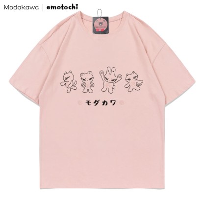 MODAKAWA X emotochi Kitty Print T-Shirt - Pink - 5XL - image 5