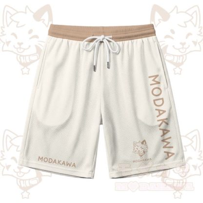 Ärmelloses, schnelltrocknendes Tanktop mit Katzenmotiv und passender Sporthose von Modakawa - Aprikosenfarbene Shorts - 5XL - image 12
