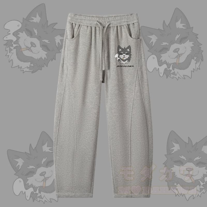 MODAKAWA Koda Smoking Puppy Graphic Herren-Unterhose mit Kordelzug - Heidegrau - 4XL - image 3