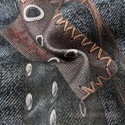 Zweiteiliges Set: Niedliches T-Shirt mit Katzen- und Sternenprint, bedruckte Jeansshorts und passendes Dekor-Dekor-Set - image 14