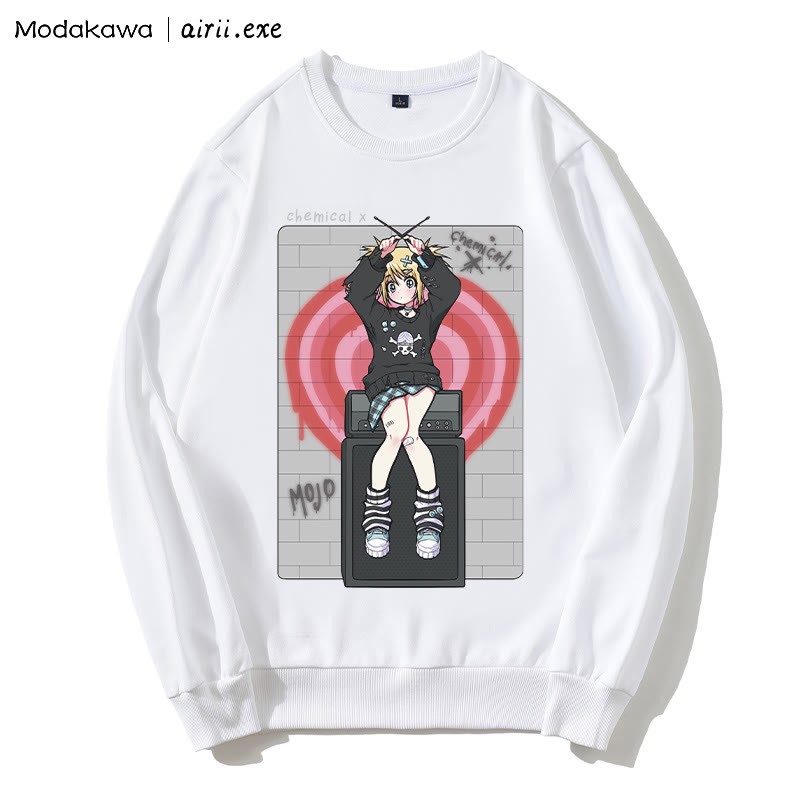 MODAKAWA X airii.exe CHEMICAL Sweatshirt mit Rundhalsausschnitt und Buchstabendruck für Mädchen - White - 5XL - image 3