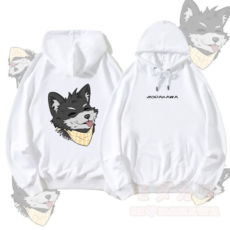 MODAKAWA Zunge-raus Koda Grafik Streetwear Pullover Hoodie - Weiß - 5XL - image 4