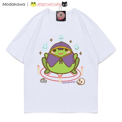 T-Shirt mit Zauberfrosch-Grafik - Weiß - 5XL - image 5