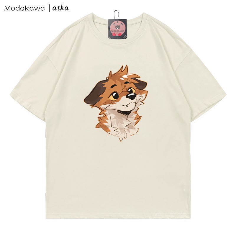 MODAKAWA X atka Anticipating Fox Grafik-T-Shirt - Beige - 5XL - image 7