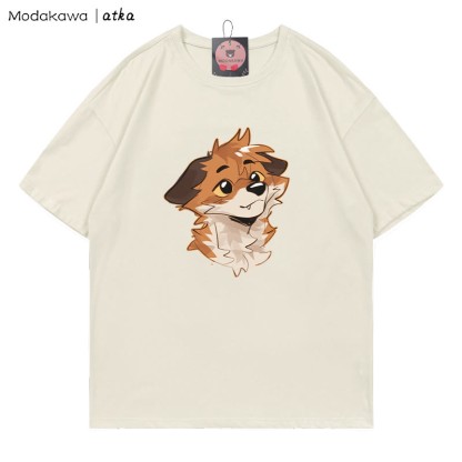 MODAKAWA X atka Anticipating Fox Grafik-T-Shirt - Beige - 5XL - image 7