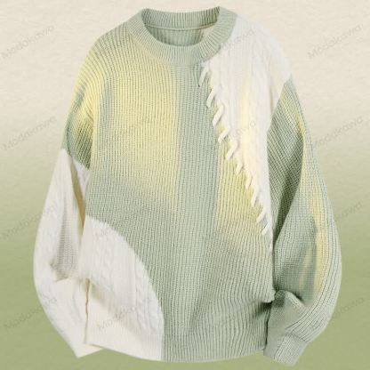 Zweiteiliges Set aus Strickpullover und Cordhose in Farben - Grüner Pullover - 3XL - image 9