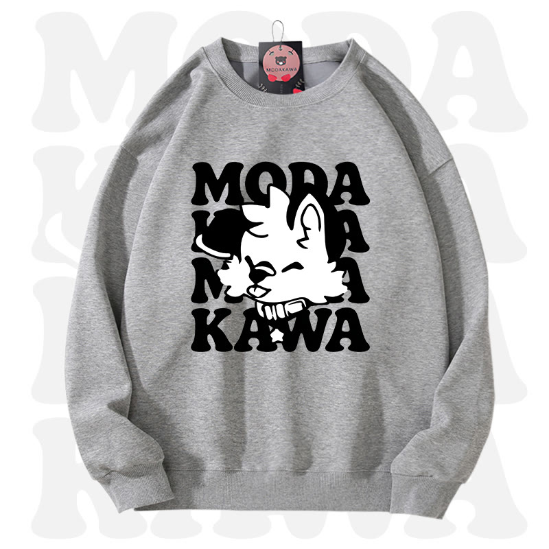MODAKAWA X popipeko Lovely Puppy Graphic Unisex Sweatshirt - Dunkelgrau - 3XL - image 10