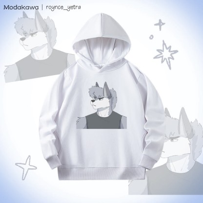MODAKAWA X roynce_yetra Roy Frowns Grafik-Baumwollhoodie mit Seitentaschen - White - 4XL - image 2