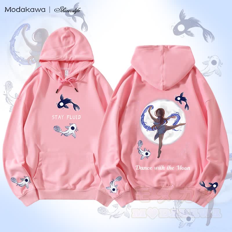 MODAKAWA X Shionslife Katara Water Bending Graphic Streetwear Pullover Hoodie - Rosa - 5XL - image 4