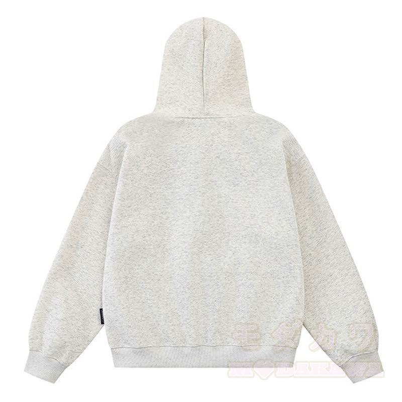 Hochwertige, strapazierfähige Kapuzenjacke mit Kawaii-Katzenstickerei und Reißverschluss, verziert mit einem Reißverschluss und Kawaii-Katzenstickerei - image 9