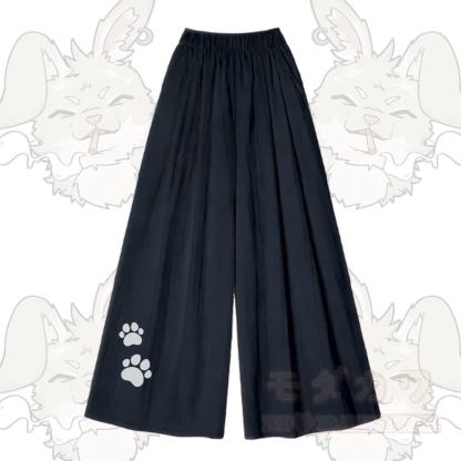 Smoking Bunny Grafik-T-Shirt mit U-Ausschnitt und dazu passende Hose mit weitem Bein - Schwarze Hose - XL - image 6