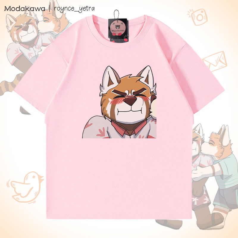MODAKAWA X roynce_yetra Anderson Kisses Felipe Grafik-T-Shirt - Pink A - 5XL - image 2