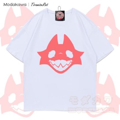 MODAKAWA X TiramisuRat Rattengesicht-Grafik T-Shirt aus 100 % Baumwolle - Weiß - 5XL - image 3