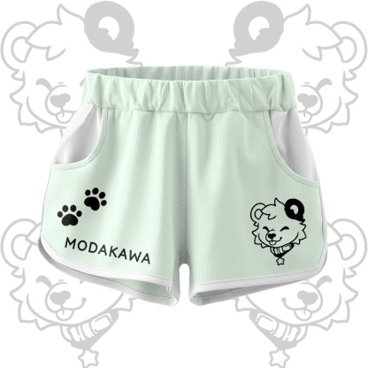 Bären-Grafik Crop Tank Sport Top Shorts Bikini Modakawa passendes Outfit - Green Shorts - 5XL - image 7