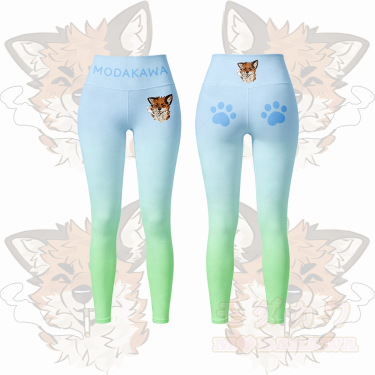 MODAKAWA X atka Smoking Fox Sport-BH-Top mit Farbverlauf und passender Leggings - Grüne Leggings - 5XL - image 6