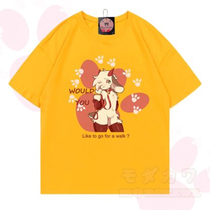MODAKAWA X zarckets Goat Graphic 100% Baumwoll-T-Shirt - Leuchtend gelb - 5XL - image 18