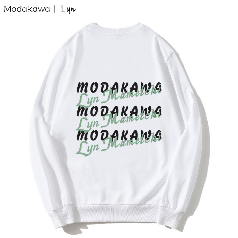 MODAKAWA X Lyn COLLISION COURSE Sweatshirt mit rundem Kragen und Kitty-Girl-Print - image 4