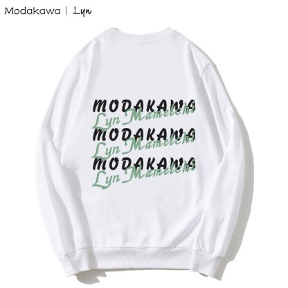 MODAKAWA X Lyn COLLISION COURSE Sweatshirt mit rundem Kragen und Kitty-Girl-Print - image 4