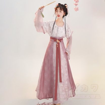 Vintage-Schnallen-Obermantel, passendes Unteroberteil, Maxirock und Outfit - Rosa Set - XL - image 6