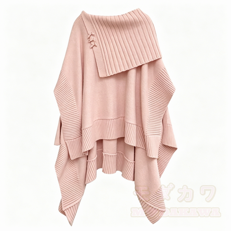 Asymmetrisches, mehrlagiges Strickpullover- und Faltenhemdkleid-Zweiteiler-Set - Rosa Pullover - 3XL - image 4