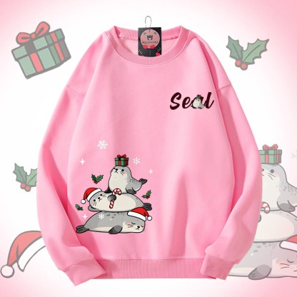 MODAKAWA Unisex-Sweatshirt mit Weihnachtsmotiv - Pink - 5XL - image 4