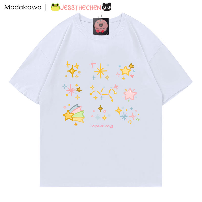 MODAKAWA X jessthechen Sternenprint-T-Shirt - White - 5XL - image 4