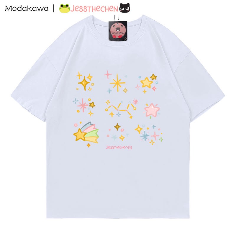 MODAKAWA X jessthechen Sternenprint-T-Shirt - White - 5XL - image 4