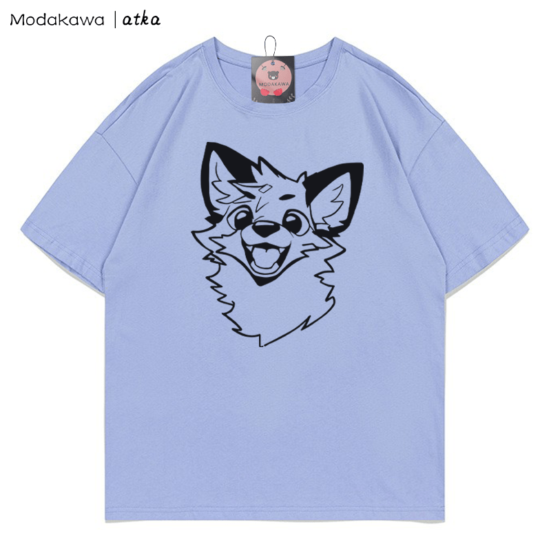 MODAKAWA X atka Fuchs-Print T-Shirt - Blue - 5XL - image 7