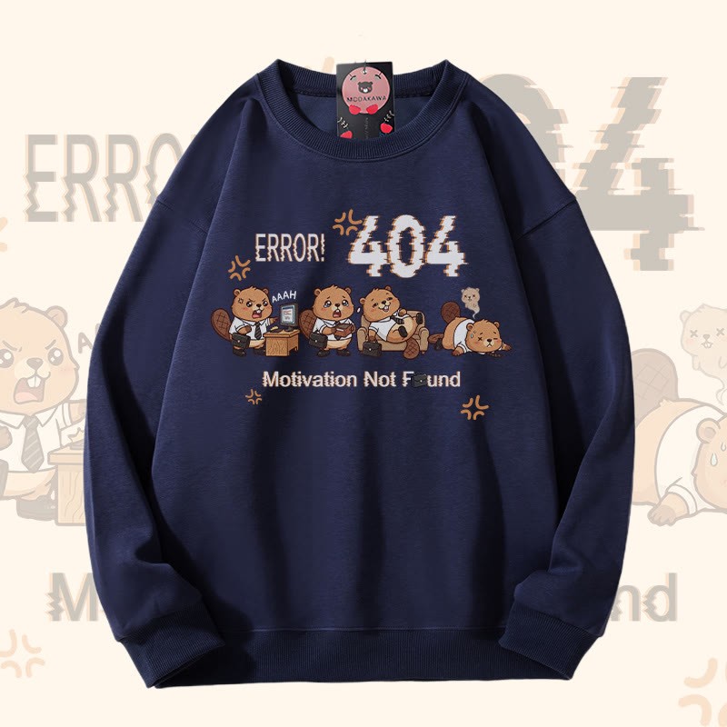 ERROR 404 MOTIVATION NICHT GEFUNDEN Modakawa Sweatshirt mit Eichhörnchen-Grafik - Purplish Blue - 5XL - image 5