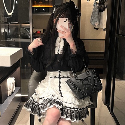 Volantrock mit gekreuzter Spitze - image 6