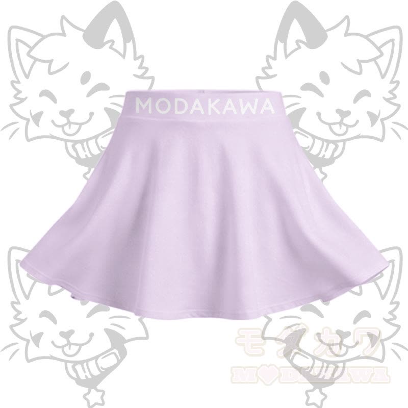 MODAKAWA X popipeko Kitty Graphic Crop Tank Sport Top Skirt Matching Outfit - Lila Rock - 2XL - image 9