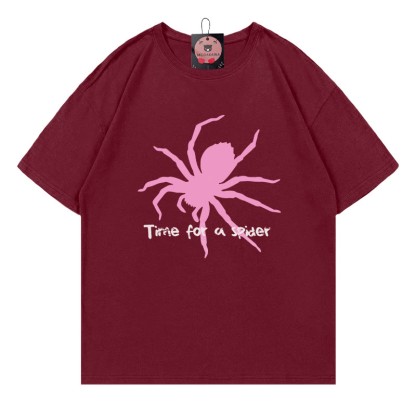 ZEIT FÜR EINE SPINNE Spinnenprint T-Shirt aus 100 % Baumwolle von Modakawa - Wine Red - 5XL - image 4