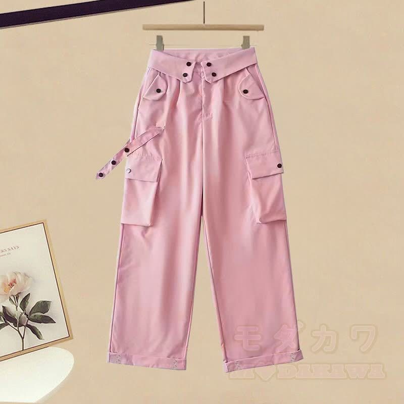 Cami-Top, kariertes Hemd, Cargohose, passendes Outfit - Hose (Einzeln) - XL - image 7